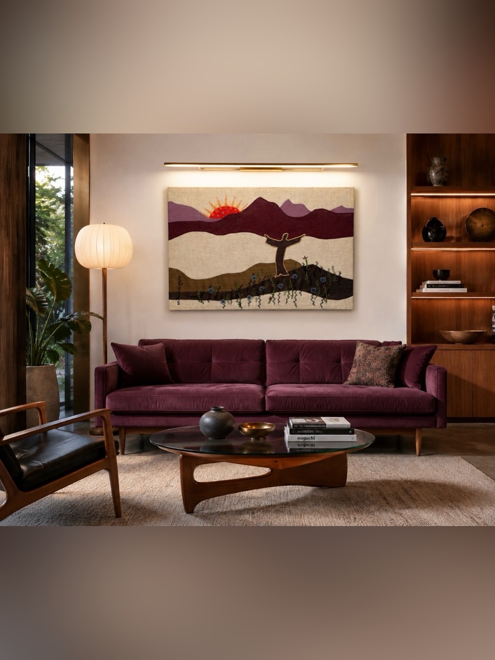 LARGE Original Vintage ANTONINE, SIGNED Fine Art 20x29 Mid-Century Modern Style